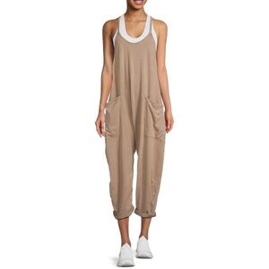 Womens Free People Movement Mocha Latte Hot Shot Onesie Jumpsuit